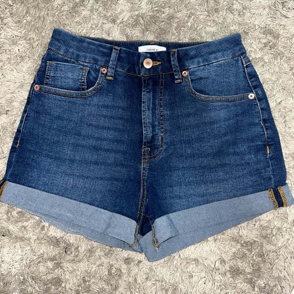 Forever 21 Dark Blue Jean Shorts